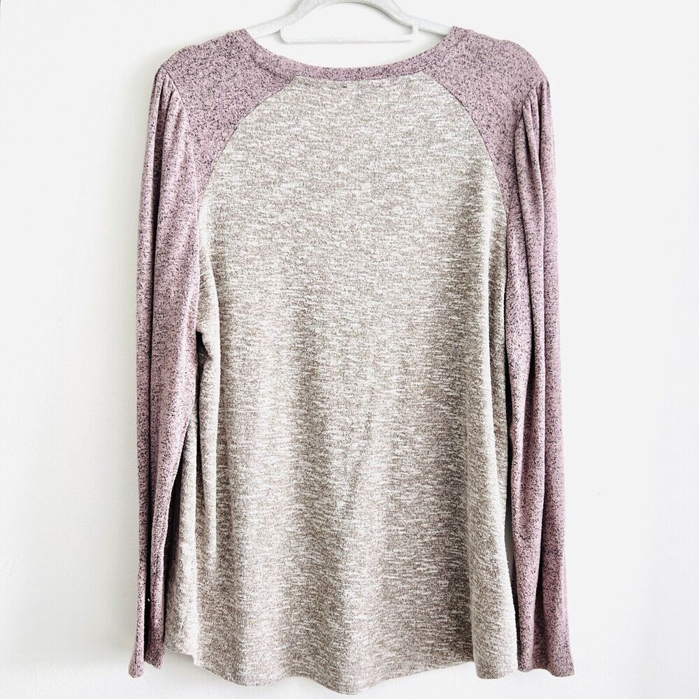 EUC Maurices 24/7 Pink Puff Sleeve Baseball Tee - Picture 6 of 13